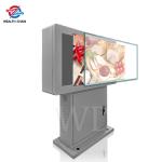 Vandal resistant Outdoor Grey Digital signage floor stand Anti-theft advertising