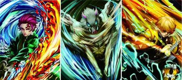 Demon Slayer 3D Lenticular Anime Poster Stock /Custom Design