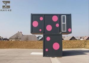 China Non - Combustible Flat Pack Container House , Pink And Black Flat Pack Steel Containers wholesale