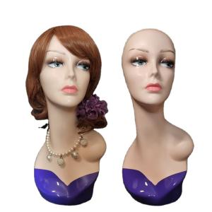 China Fashion Female mannequin heads Display Cheap wig mannequin with Base Women Style brazilian female mannequin wholesale