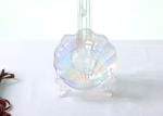 Rainbow Shell Crystal Lead Free Glass Tray Plate,Seashell Dinner Plate