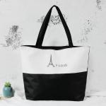 Washable Small Black Canvas Tote Bags / Colorful Canvas Tote Handbag