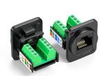 RJ45 D type CAT5E UTP keystone jack Toolless female jack panel mount telecommuni