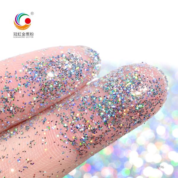 PET Hexagonal Holographic Butterfly Glitter Dust Powder Customized