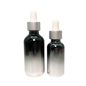 China Electroplated Rose Gold Boston Round Bottle 30ml 60ml For Cosmetics wholesale