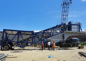 China 35m3/H Ready Mix Mobile Concrete Plant , Portable Floating Concrete Batching Plant wholesale