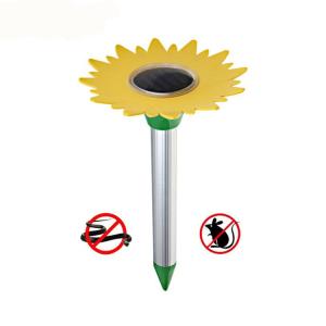 China Artificial flower solar ultrasonic mice repeller sonic wave durable anti snake device wholesale