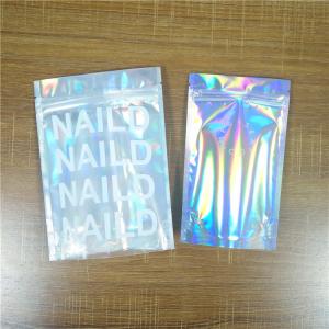 China Biodegradable Iridescent Mylar Laser Pouch Plastic Bag Packaging Salt Coffee Body Scrub wholesale