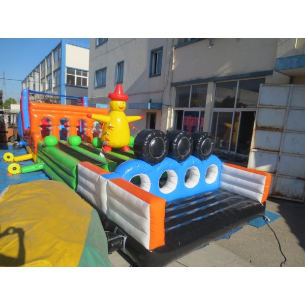 Upgraded Inflatable Aqua Challenge Course UV Resistant Material Multi-Safety Design for Theme Parks Summer Camps