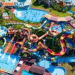 Fiberglass Rainbow Water Slide Aqua Park Playground Slide For Pool