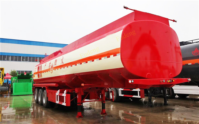 43 Cubic 3 Axles Fuel Tanker Semi Trailer Mechanical / Air / Bogie Suspension