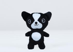 China Collie Small Stuffed Dogs Black / White Soft Plush Material With OEM Service wholesale