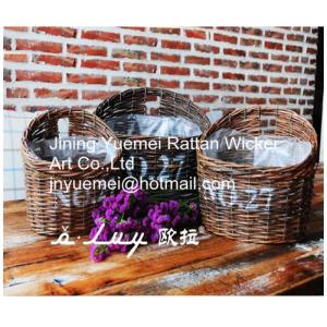 China China manufacturer wicker garden baskets willow plant baskets round shape wholesale