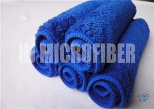 China Blue Color Microfiber Car Cleaning Cloth Super Soft Super Absorbent 80% Polyester 20% Polyamide wholesale