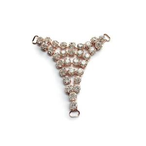 China Ladies 11 Cm * 7.5 Cm T Shape Metal Shoe Buckles Accessory Ornament wholesale