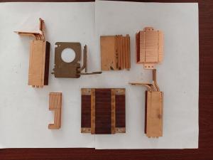 China Stamped 120 Degree Beam Angle Copper Cold Plate Heat Sink With Silver Color 10mm Copper Base wholesale