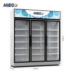 Automatic Defrost 3/4 Glass Door Refrigerator Upright Display Cooler