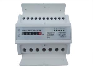 China White 100A 3 Phase Digital Energy Meter / PC Material Electric Meter Direct Mode wholesale