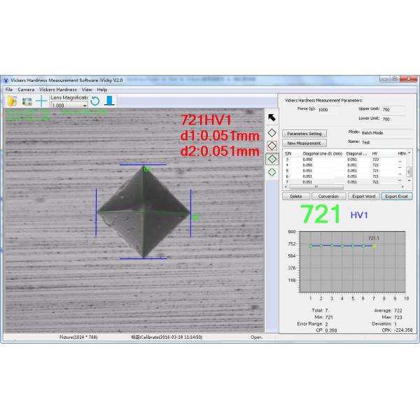 Auto Turret Vickers Micro Hardness Tester With Measurement Software MV-1000AC