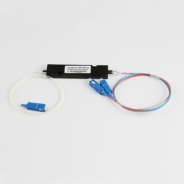 ABS Module WDM FWDM Coupler 1*2 With Connector SC UPC 0.9MM Cable