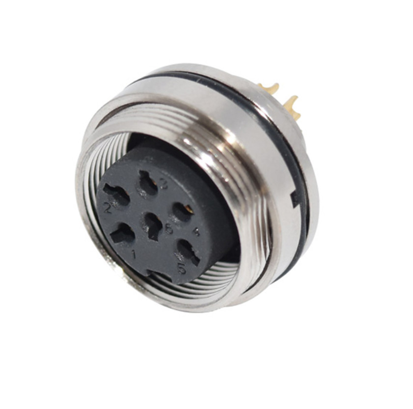 M12 M16 solder type 5 pin 8 pin waterproof Antenna Male Female PCB panel mount AISG connector