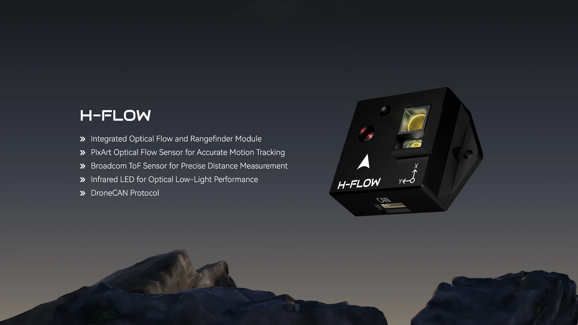 Holybro H-Flow Optical Flow and Distance Sensor Module PixArt Broadcom ToF Infrared LED Integrated Rangefinder Module
