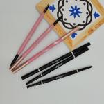 Delicate Triangle Eyebrow Pencil 146mm 7mm ABS Double Head Eye Makeup Container