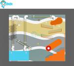 Space Science Theme Playroom Ocean Ball Wall Kids Interactive Tube Ball Wall