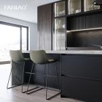 Modern Simple Design Glass Door Kitchen Furniture Popular Luxury Wood Grain