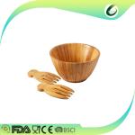 wholesale bamboo wooden salad bowls with server