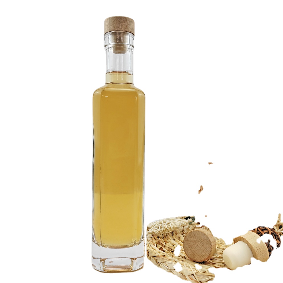 Glass Products Slim Wine Bottle with Cork and Collar Material Made in Shandong