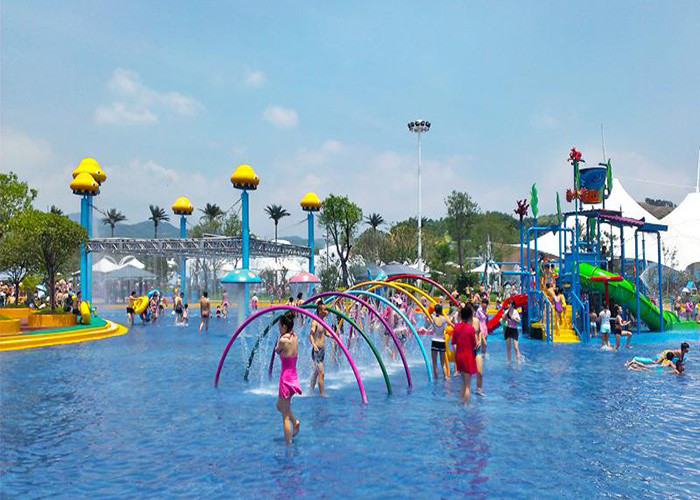 Aqua Park Playground Equipment / Kids Water House For Hotel Resort
