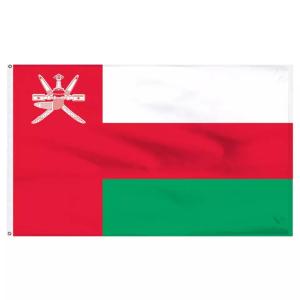 China Custom Flags 3x5 Ft Flag 100% Polyester Oman National Flag wholesale