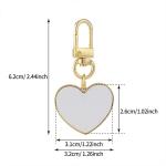 Blank Round And Heart Shape Sublimation Key Ring Bag Hanging Ornaments