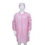 Adult Size Disposable Non Woven/SMS/Tyvek Lab Coats With Snaps Closure