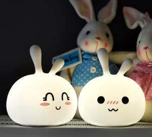China DC5V Bunny Rabbit Night Light ABS Silicone USB Style Pat Control wholesale