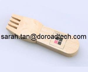 China Wooden Fork USB Flash Drives, Real Capacity Wood USB Pen Drives on sale