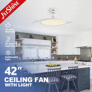 China Ultra-Thin Smart LED Ceiling Fan Light 3 Color Led Light White Modern wholesale