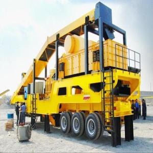 China Rubber - Tyred Mobile Crushing Plant / Vertical Shaft Impact Crusher Trailer Frame wholesale