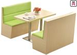 2 Channles Back Wood Restaurant Booth , Double Face Upholstered Banquette