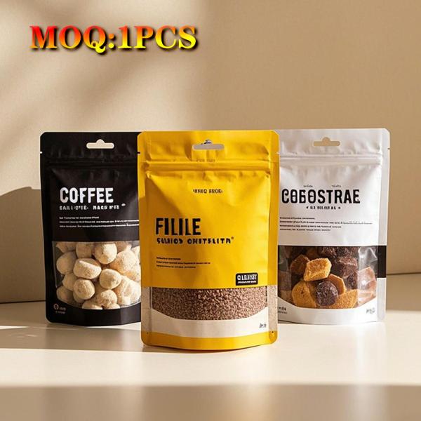 Customized Printed Plastic Aluminum Foil Mylar Zipper Food Nuts Snack Packaging
