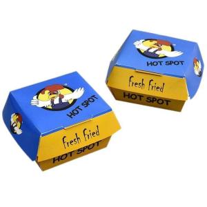 China Eco-friendly custom printing size disposable fast food packaging hamburger box wholesale