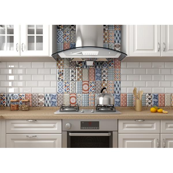 Modern Ceramic Wall Tiles 75x152mm Multiple Colors White Body