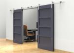 Modern Double Track Sliding Barn Doors Prefinished Surface Finish For Apartment