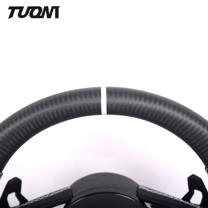 Matte Audi Carbon Fiber Steering Wheel Real Leather RS International Auto Parts