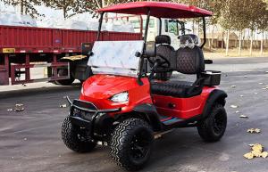 China Red color 2 Seater Electric Off-Road Golf Cart High Power 12'' Tires 4kw Motor factory price on sale wholesale