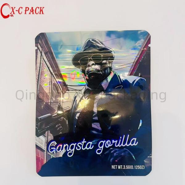 Custom Printed Edible Reusable 3.5g Mylar Bag Zipper Lock Candy Plastic