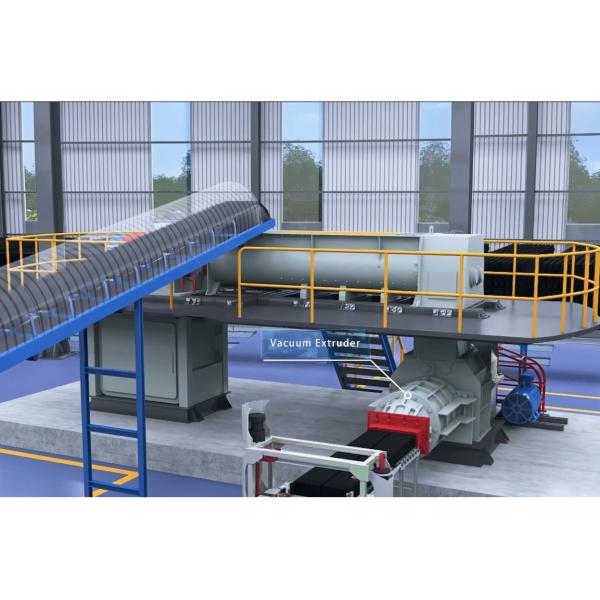 Double Stage Vacuum Extruder Clay Brick Making Machine With 160 + 400kw