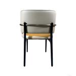 Armed Tufted Leather Hotel Dining Chair Furniture Personalized