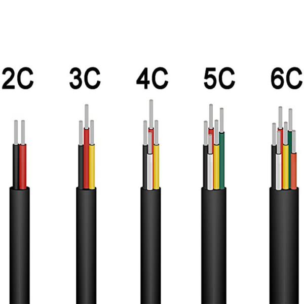 Insulated Round Wire Material 4 Core Underground Armoured Power Cable Teflon high temperature wire